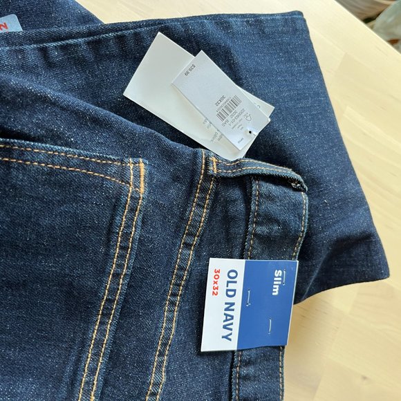 Old Navy Men's Slim Jeans - Dark Blue - Picture 4 of 4